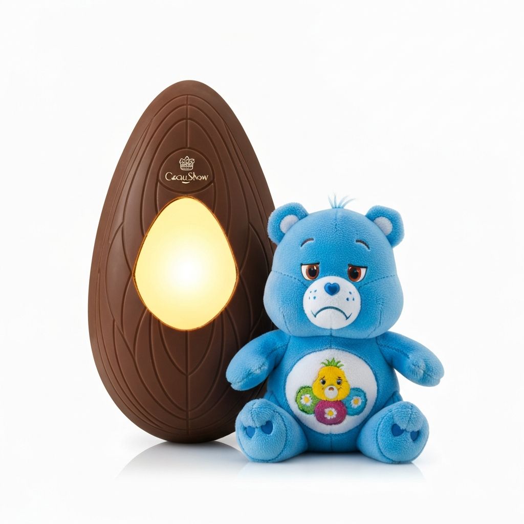 Ovo de Páscoa ao Leite Pelúcia Zangadinho com LED Ursinhos Carinhosos 170g